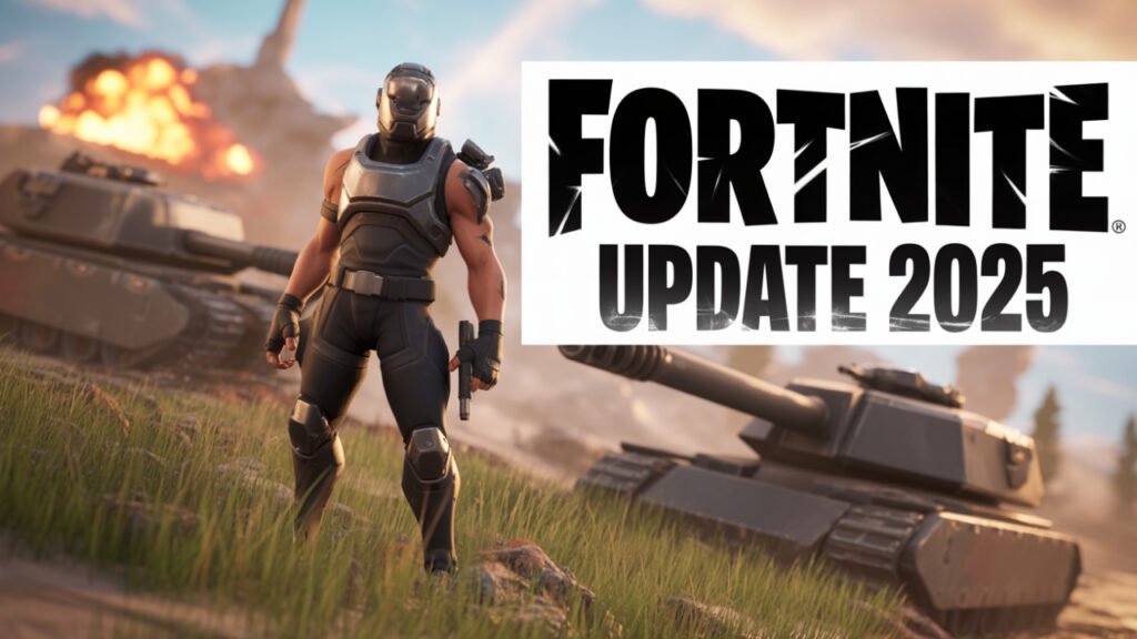 Fortnite update 2025 OXR Rifle weapon in action